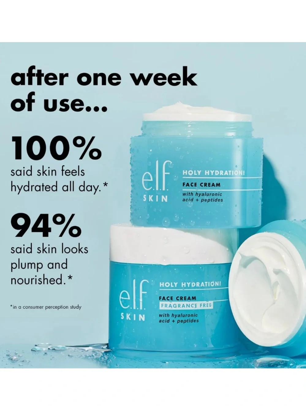 e.l.f. Cosmetics Holy Hydration! Face Cream Fragrance Free 50g BRAND NEW IN BOX